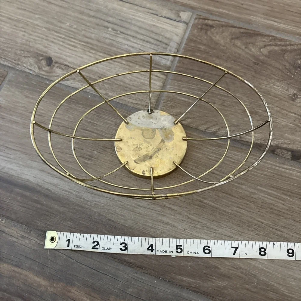 Vintage‎ Gold Tone Basket Brass Colored 8